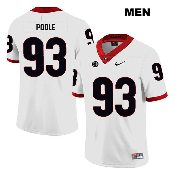 Georgia Bulldogs Men's Antonio Poole #93 NCAA Legend Authentic White Nike Stitched College Football Jersey FDX1056CE